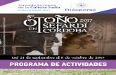 Programa otoño sefardi en Córdoba - Turismo de Có · PDF file4 El pasado domingo 3 de septiembre se celebró con un gran éxito la XVIII Jornada Europea de la Cultura Judía bajo