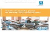 Comunicación para el Desarrollo Local - dhl.hegoa.ehu.es · PDF file6 Comunicación para el Desarrollo Local ... Claudio Tomasi ... tenderlo y reacciona enviando un mensaje-respuesta