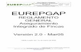 EUREPGAP -  · PDF fileREGLAMENTO GENERAL ASEGURAMIENTO INTEGRADO DE FINCAS Traducción al español (En caso de duda prevalece la versión en inglés) Cód. Ref: IFA 2.0 GR