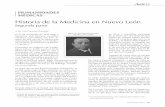 Historia de la Medicina en Nuevo León MÉDICAS - … 11 Historia de la Medicina en... · en su Historia de Nuevo León. ... de 1842 Gonzalitos presentó su examen profesional, y
