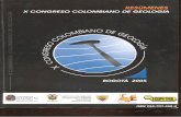 CONGRESO COLOMBIANO DE GEOLOGÍA - · PDF filex congreso colombiano de geologÍa ... una «nueva» amenaza natural? 67 «25 aÑos de desastres causados por fenÓmenos naturales ...