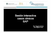 Sesión interactiva casos clínicos · PDF filecasos clínicos SAP Dra. Saggese Andrea Dra.Delgado Paula • Paciente femenina de 8 años de edad, que ingresa a la guardia por presentar