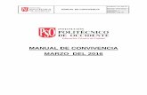 MANUAL DE CONVIVENCIA MARZO DEL 2016 - · PDF fileproceso pedagógico, ... 1 La modalidad de enseñanza del Politecnico de Occidente es Presencial, ... administrativo y de servicios)