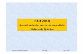 2017 11 03 Quimica PAU 2018 presentacio centres v4 (3) · PDF fileGrup de coordinació de Química PAU-2018 pàg. 3de 42 2. Comentari de la prova de Química de les PAU 2017 Resultats