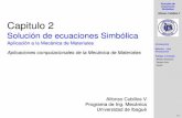 Solución de ecuaciones Simbólica Alfonso Cubillos V · PDF fileSolución de ecuaciones Simbólica Alfonso Cubillos V Introducción Maxima - Una Introducción Trabajo y Energía Método