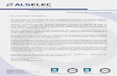 Presentación Institucional - ALSELECalselec.com/pdfs/antecedentes.pdf · cintas Transpotadoras y equipos móviles, PUERTO PUNTA LOYOLA. Especialidades: Electricidad y Control Industrial.