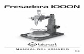 Fresadora 1000N -  · PDF file2 La Fresadora 1000N debe ser instalada en una bancada o mesa plana, nivelada, a prueba de vibraciones, en un local ventilado y libre de humedad