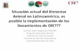 Situación actual del Bienestar Animal en Latinoamérica y su · PDF file · 2016-12-06Situación actual del Bienestar Animal en ... Facultad de Ciencias Veterinarias Programa Bienestar