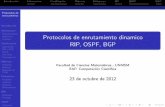 Protocolos de enrutamiento dinamico RIP, OSPF, BGPccgrupo6.webcindario.com/expo10.pdf · Balanceo de Carga Distancias Prop osito est aticas din amico Directamente RIP ... Protocolos