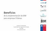 Beneficios -  · PDF fileBeneficios Gustavo Urretaviscaya Coordinador de Organismos Privados Plan BIM 29 noviembre 2016 de la implementación de BIM para empresas Chilenas