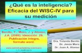 ¿Qué es la inteligencia? Eficacia del WISC-IV para su medición · PDF filecon una muestra de 84 niños entre el SBL-M y el WISC-IV es de r= 0,823 (en 84 niños). ... del manual