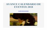 Avance Calendario de eventos Madrid 2018 · PDF fileMuestra colectiva multidisciplinar de obras pertenecientes a la galerista ... El solista británico ofrece dos conciertos con las