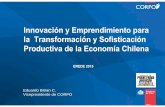 Innovación y Emprendimiento para la Transformación y ... N-EREDE  · PDF fileProgramas de innovación social en todo Chile ... Chile cuenta hoy con el sistema más avanzado de la