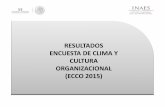 RESULTADOS ENCUESTA DE CLIMA Y CULTURA · PDF fileCalificación de los Factores relacionados con competencias incluidos en la ECCO 2015. RESULTADOS ECCO 2015 FACTORES DE COMPETENCIAS