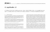 Capítulo 2 - hormigonarmado- · PDF fileCapítulo 2 Conceptos básicos de diseño de elementos de concreto presforzado y prefabricado 4 0 -e P•e 0 e P•e e e la existencia de presfuerzo