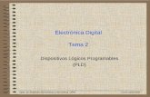 Electrónica Digital Tema 2 -  · PDF fileDpto. de Sistemas Electrónicos y de Control. UPM Curso 2010-2011 Electrónica Digital Tema 2 Dispositivos Lógicos Programables (PLD)