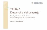 TEMA 6 Desarrollo del Lenguaje - RUA: Principal · PDF fileDominio de la morfología verbal y nominal