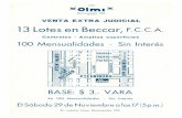 1930 xOIm1X 12econquista VENTA EXTRA JUDICIAL 13 … file13 Lotes en Beccar, F.C.C.A. Centrales - Amplias superficies 100 Mensualidades - Sin Interés URUGUAY TREINTAYTRES ROCA VENTA