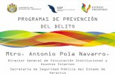 Mtro. Antonio Pola Navarro. - Secretariado Ejecutivo · Prevención del Delito Cibernético 6. Bullying . Este subprograma es únicamente PREVENTIVO, y se lleva a cabo con la ayuda