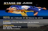 STAGE DE JUDO - judoprincast.com€¦ · STAGE DE JUDO DAVID ALARZA 2018 LUGAR Polideportivo de San Juan de la Arena Asturias DIRECCIîN C/ Rub n Dar o s/n. C.P: 33125 San Juan de