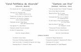 “Coral Polifónica de Alcorcón” “Cantare con Vivo”coralea.com/wp-content/uploads/2012/06/Programa.pdf · - “Cantares” J. M. Serrat/L. Cangiano texto: Antonio Machado
