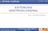 ESTENOSIS GASTRODUODENAL - clinicamedica1.com.uyclinicamedica1.com.uy/wp-content/uploads/2016/10/Estenosis-gastro... · Vómitos post ingesta Anorexia Epigastralgia Repugnancia selectiva