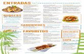 Tacos FAVORITOS - Margaritavillemargaritavillecozumel.com/wp-content/uploads/2015/07/Menu_es3.pdf · Crujientes deditos de pollo empanizados y fritos. Acompañados con mostaza ...