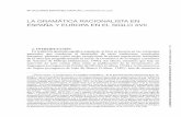 LA GRAMÁTICA RACIONALISTA EN ESPAÑA Y EUROPA …ler.letras.up.pt/uploads/ficheiros/15420.pdf ·  · 2017-05-22... CSIC, 1977) y Gramática de la lengua vulgar de España, 1559