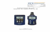 Instrucciones de uso Detector de cables PCE-CL 20 · Muchas gracias por decidirse por la compra del detector de cable de PCE ... 1 x 9 V batería de bloque ... digital que produce