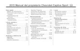 2015 Manual del propietario Chevrolet Captiva Sport M · 2015 Manual del propietario Chevrolet Captiva Sport M Guía rápida..... 1-1 Tablero de instrumentos.... . . .1-2 Información