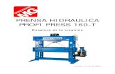 PRENSA HIDRAULICA PROFI PRESS 160-T · 1 Estructura de la prensa 1 - 2 Cilindro hidráulico 1 - 3 ... 20 Tornillo cabeza hexagonal M12x10 1 - Tabla 5—Despiece cilindro hidráulico