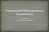 Socioeconomía Lic. Alejandro Alvarado · Mercantilismo Siglo XV Fisiócratas 1750 Liberalismo 1776 Marxismo 1818 Neoclásicos 1860 Keynesianismo 1936