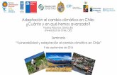 Adaptación al cambio climático en Chile: ¿Cuánto y en qué ...cambioglobal.uc.cl/images/presentaciones/5. Aldunce... · •Implementación de Sistema Nacional de Gestión del