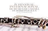 IV Festival Internacional de Música de Cámara de Barranquillaweb4.colegioaleman.edu.co/-Documentos/circulares/... · El Festival Internacional de Música de Cámara de Barranquilla,