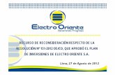 RECURSO DE RECONSIDERACIÓN RESPECTO DE LA … · 3 Fundo Caobal 10 ‐ 22.9 kV Juanjui Mariscal Cáceres 125 0.113 GS‐994‐2010 4 Electrificación ...