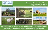 Humane Farm Animal Care Reporte Anual 2017certifiedhumanelatino.org/wp-content/uploads/2018/03/2017-Annual... · Animal€alcanzó grandes logros en 2017. Además de ampliar ... de