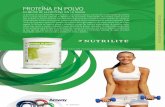PROTEÍNA EN POLVO - AMWAY DE VENEZUELA LLC · La proteína de soya de NUTRILITE™ te ofrece una manera rápida y nutritiva de complementar la proteína que tu cuerpo necesita cada