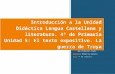 Introducción a la Unidad Didáctica Lengua Castellana y ... · Web view2 Introducción a la Unidad Didáctica Lengua Castellana y literatura. 4º de Primaria Unidad 5: El texto expositivo.