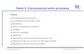 SO II Tema 3. Concurrencia entre procesos IImermaja.act.uji.es/docencia/ii22/teoria/TraspasTema3.pdf · Unix Programación Práctica. Prenctice-Hall. 1997. Capítulos 5, 8, 9 y 10.