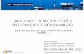 CAPACIDADES DE SECTOR ESPAÑOL EN FORMACIÓN … · nuclear de fisión. ... • Informe de análisis de las capacidades de la industria nuclear española en actividades de formación