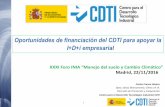 Oportunidades de financiación del CDTI para apoyar la … Carlos Franco Alonso Dpto. Salud, Bioeconomía, Clima y R. N. Dirección de Promoción y Cooperación Centro para el Desarrollo