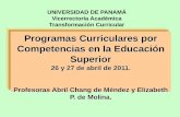 Programas Curriculares por Competencias en la … Curriculares por Competencias en la Educación ... Etapas del diseño de planes y ... PROGRAMA CURRICULAR