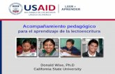 para el aprendizaje de la lectoescritura - USAID/Leer y ...usaidlea.org/images/CatBloom_Don_Wise_9.9.15a.pdf5 ¿Qué es el acompañamiento pedagógico? Hay varias clases de acompañamiento: