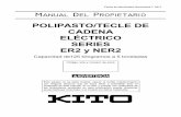 POLIPASTO/TECLE DE CADENA ELÉCTRICO … los sistemas que usen el equipo que se trata en este manual, el proveedor y el propietario son los ... Bloqueo/etiquetado de fuentes de energía”.