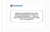 Reglamento de Organización y Funciones de la SUNAT€¦ ·  · 2016-02-27traslado y salida de los productos de la actividad minera, de insumos químicos y maquinarias que puedan