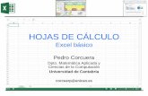 HOJAS DE CÁLCULOpersonales.unican.es/corcuerp/Excel/Slides/Excel_new1… ·  · 2017-11-16• En un libro de trabajo existen varias hojas de cálculo. Por defecto aparece una hoja