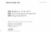Mini Hi-Fi Component Systempdf.crse.com/manuals/3286483331.pdf©2008 Sony Corporation 3-286-483-33(1) Mini Hi-Fi Component System Manual de instrucciones MHC-GTX888 MHC-GTX787 MHC-GTX777