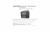 Detector Multigas Solaris - Elementos de Protección ... MULTIGAS... · Detector Multigas Solaris Manual de Operación Para comunicarse con el lugar de abastecimiento más cercano