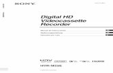 Digital HD Videocassette Recorder 2006 Sony Corporation 2-678-737-33(1)Digital HD Videocassette Recorder HVR-M25E Manual de instrucciones Bedienungsanleitung ES DE Istruzioni per l’uso