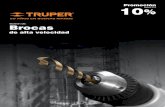 Boletín de: Brocas - Truper | Diprofer | Distribuidora de … ·  · 2015-06-13• Punta convencional Las brocas de alta velocidad más comunes cuentan con una punta angulada y